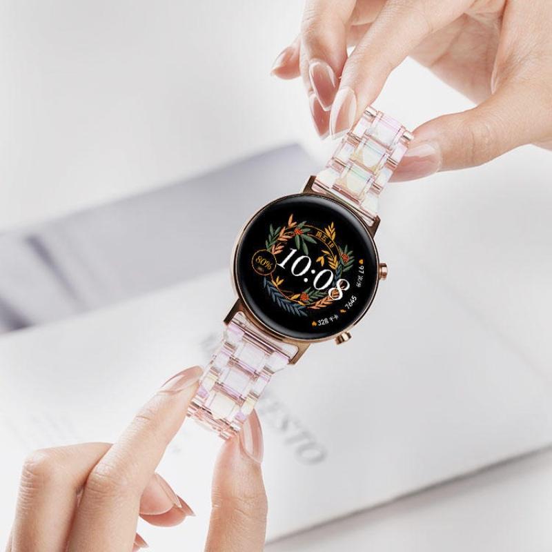 Women Bracelet for Samsung Galaxy Watch 7 6 5 4 40/44mm 5Pro 45mm Clear Laser Band for Huawei Watch GT2-3 42mm/Amazfit GTS 2-3-4