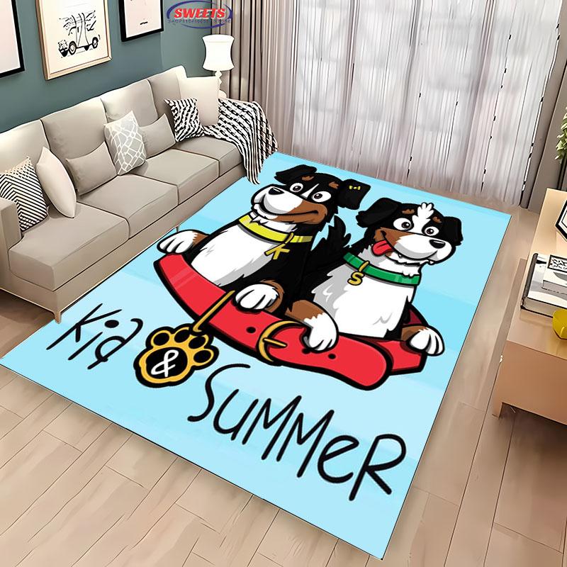 Zvířecí téma Roztomilý pes Velkoplošný koberec pro domácí obývací pokoj Dětská ložnice Pohovka Vstupní rohožka Kuchyňská podlahová rohož Protiskluzová Dekorační rohož