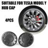 4pcs 21 Inch Original Car Wheel Center Hub Caps Badge Rim Hub Dustproof Cover Emblem For Tesla Model Y OEM 1188236-00-A