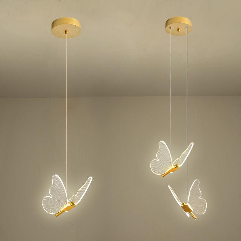 Nordic Luxury Butterfly Hanging Lamp - Modern Minimalist for Bedroom, Dining Room, or Staircase