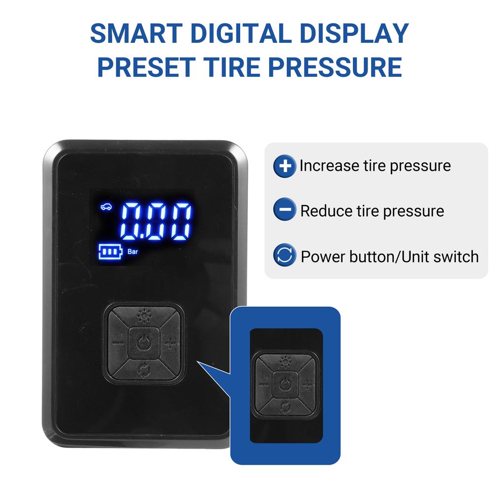 Tire Inflator Air Compressor Portable 150PSI Fast Inflation Pump for Car Tires Portable Wireless