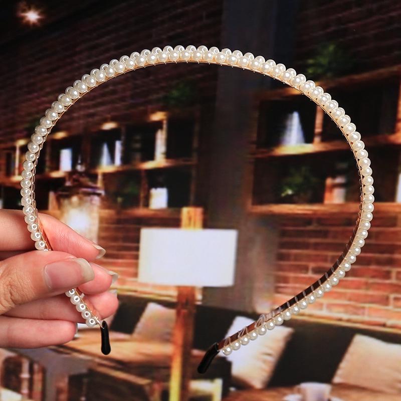 

Модная жемчужная повязка на голову Высококачественный обруч для волос Безель Милые резинки для волос для девочек Повязки на голову для женщин Головной убор Аксессуары для волос