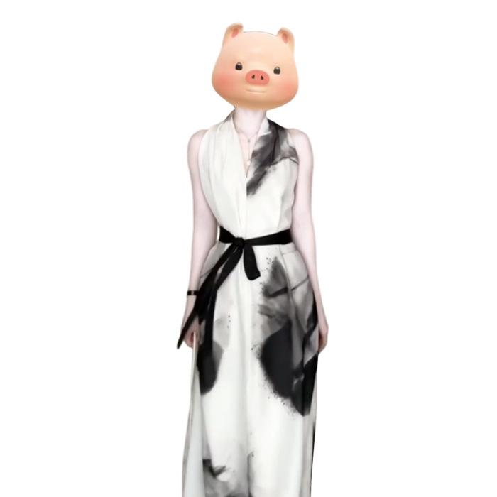 New Chinese National Style White Neck Suspender Dress Children's Summer 0 Years New Small Temperament Dress