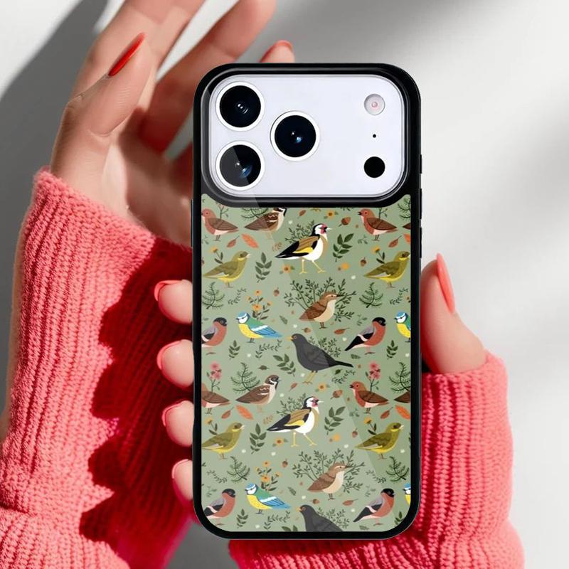 GartenVögel Handyhülle für iPhone 17 16 15 14 13 Pro Max Rückseite für 12 11 Pro Hülle