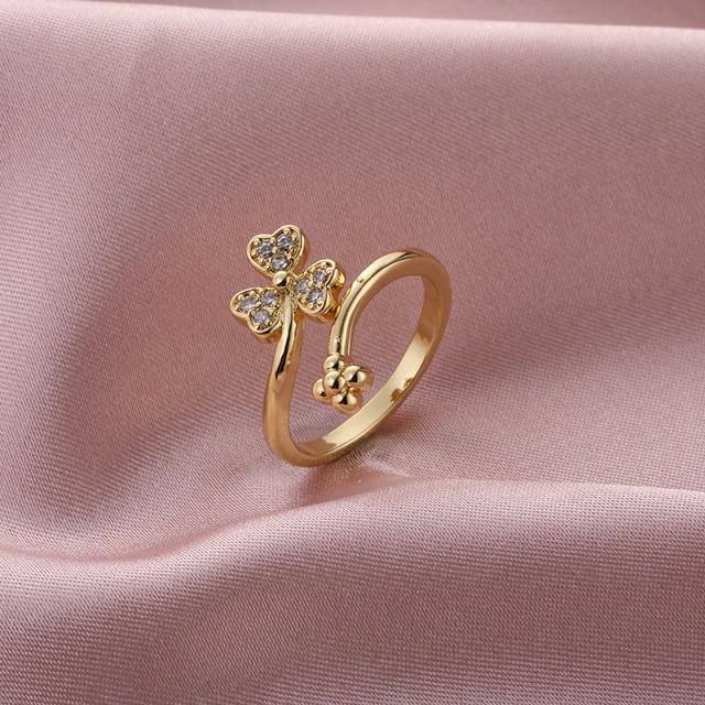 Ins Tide Adjustable Stainless Steel Rings For Women Simple Temperament Engagement Wedding Rings Fashion Jewelry Wholesale 2022