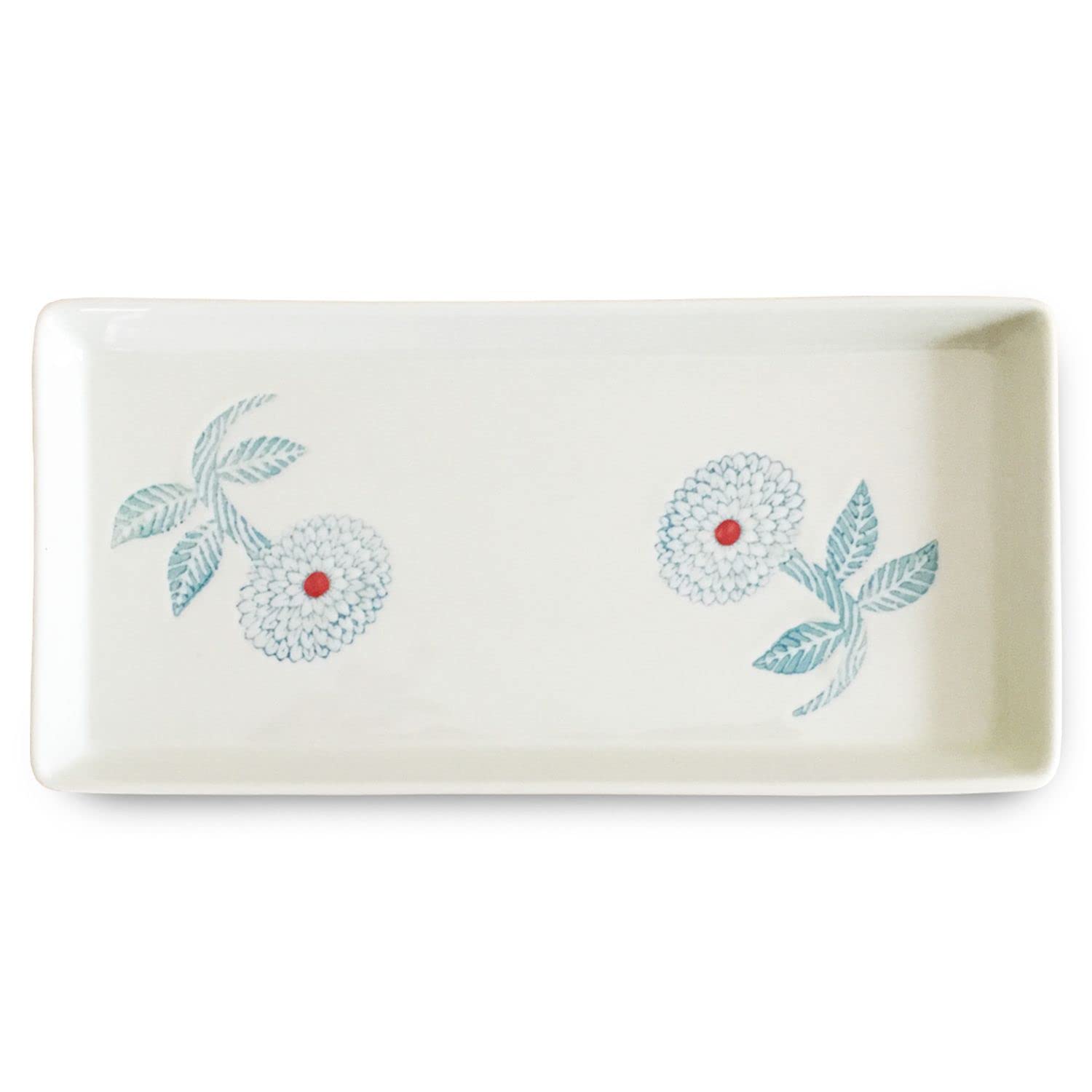 

Длинная тарелка для якитори Хасами-яки Сделано в Японии 27x13x2см Далия синяя J-kitchens /172516