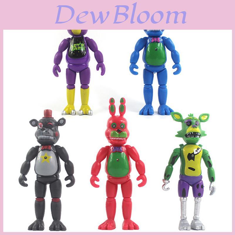 Vibrant 5pcs Light Five Nights At Freddy's Action Figures Set For Cake Toppers