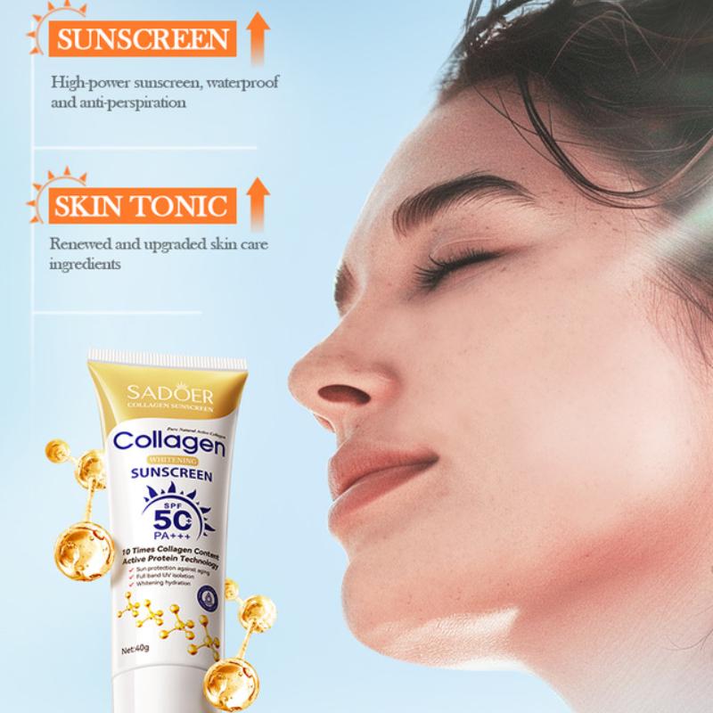 Collagen Whitening Sunscreen SADOER Anti-Wrinkle Anti-UV Sunscreen
