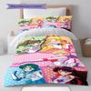 Sailor Moon Magical Glow Bedding Set Anime Duvet Cover Polyester Soft Comforter Bedroom Set -QJY