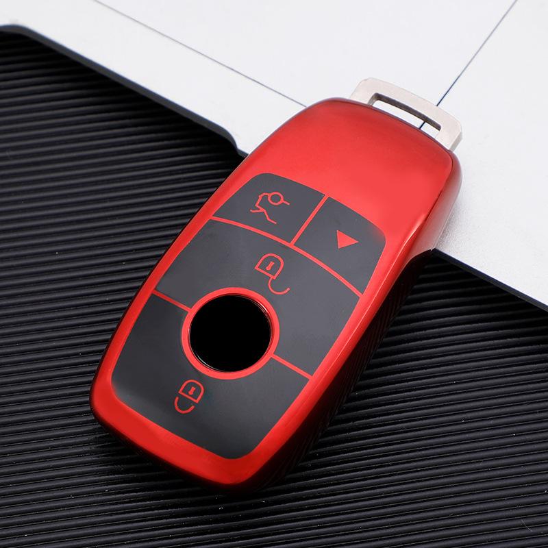 Mercedes-Benz E-Class TPU Key Case Cover for E300l E200l S320 LS450 - Full Protection Soft Rubber Key Bag