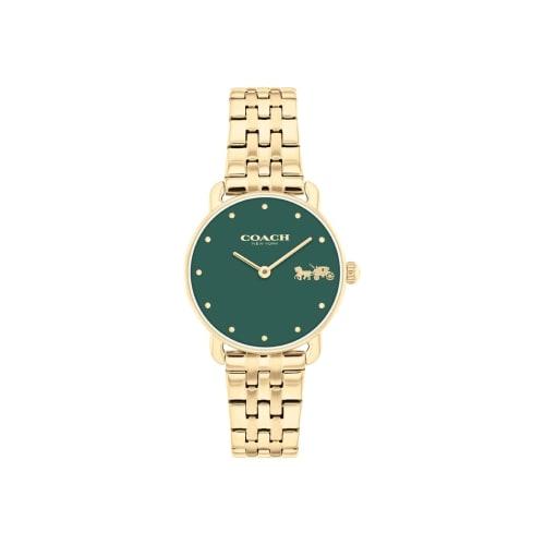 Coach Women's Elliot Watch, Green Dial, Stainless Steel Strap, 14504443 [Official Import]
