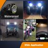 Motorcycle LED Fog Lights U7 Spotlight Daytime Running Lights With White Angel Eyes Halo Ring And Switch 2-Sets