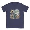 Raccoon 3 Racoons Howling At Moon T-Shirts Men Funny Weird Cursed Novelty 100% Cotton Tee Shirt Crewneck Short Sleeve T Shirts