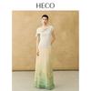 HECO Lingyu 2025 New Chinese Style Lyocell Knit Short Sleeve T-shirt