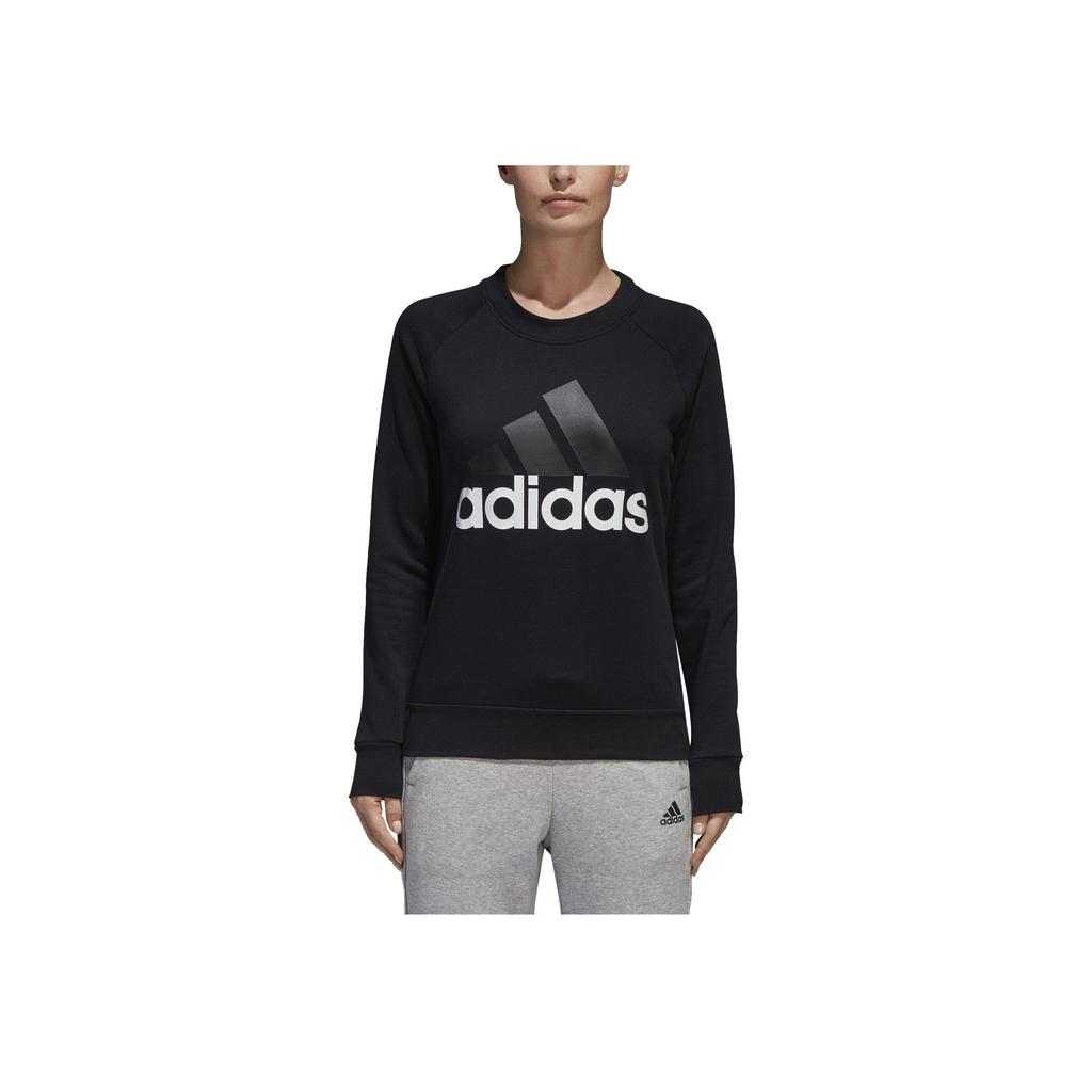 Adidas Essentials Logo Comfortable Soft Quick-Dry Crewneck Sweatshirt Women Sweatshirt Black S97079