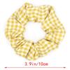 Classic Plaid Fabric Scrunchies: 8 Colors Girls' Hair Ties & Rubber Bands