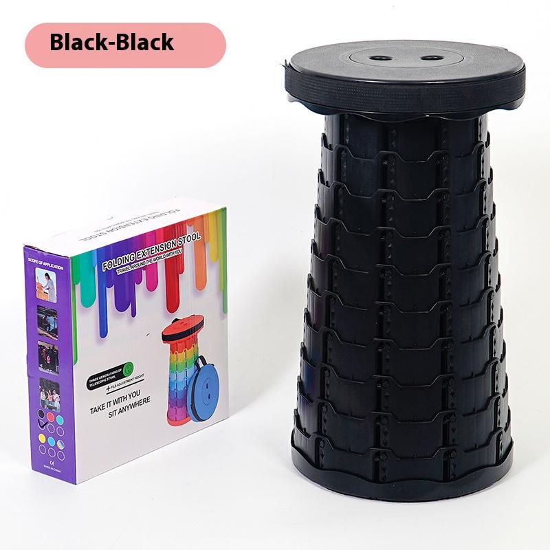 One piece portable folding stool, durable PP material, retractable, suitable for fishing, hiking, barbecue, outdoor activities