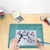 Silicone 1 Set Reusable Rectangle Shape Drawing Board Clear Scale Painting Pad Waterproof   School Accessory