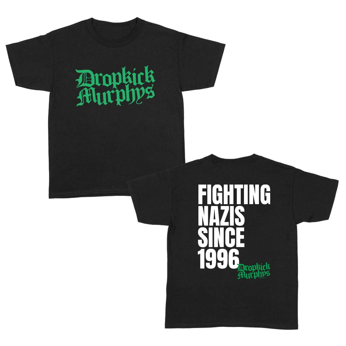 

Fighting Nazis Since ’96 T-Shirt – Black Graphic Tee for Punk Rock Fans M