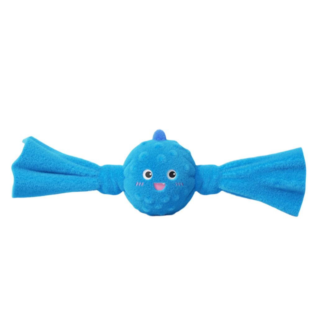 Plüsch-Haustierspielzeug, eingebaute TPR-Spikes, quietschendes Hundespielzeug zum Kauen und zur Selbstbeschäftigung, geeignet für kleine bis mittelgroße Haustiere.