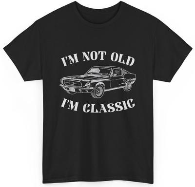 Funny Old Man Guy Humor Saying Classic Car Graphic T-shirt