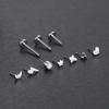 G23 Titanium Threadless Labret Studs Piercing Jewelry 16G Push Pin Cartilage Helix Tragus Earrings for Women Lip Stud Earrings