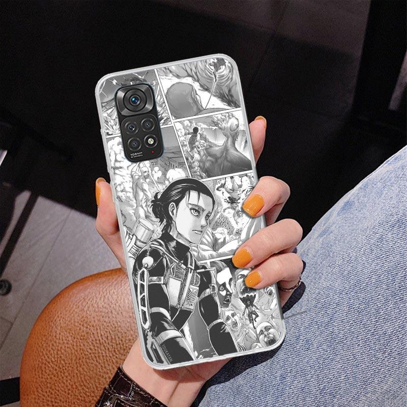 Attack Anime Phone Case For Xiaomi Redmi Note 15 14 13 12S 12 11 Pro Plus 14S 11S 11E 10 10S 11T 5G Personalized Cover Redmi Not