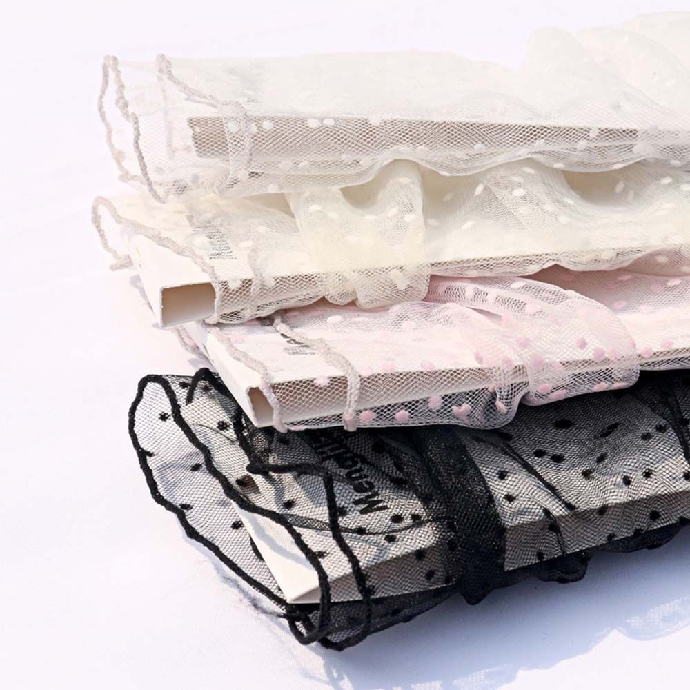 Women Dot Fashion Chiffon Tulle Socks Dress Socks Glass Stockings Nylon