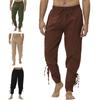 Herren Piratenhose Wikinger Männer Renaissance Mittelalter Hose Kordelzug Shorts Halloween Erwachsene Cosplay
