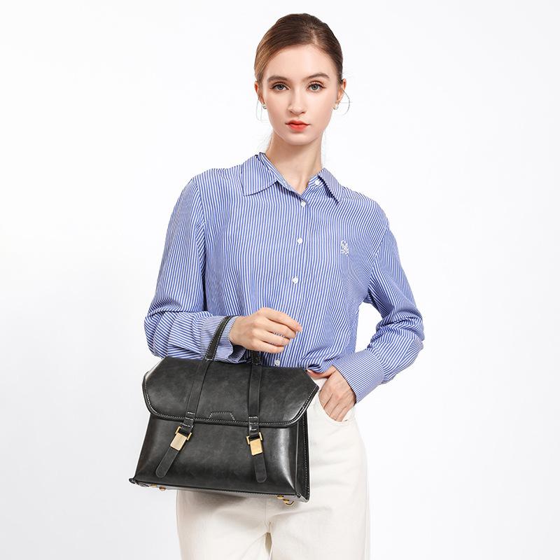 Retro Portable Casual Briefcase Women s 2025 Autumn and Winter New Student Class Backpack Premium Versatile Women s Bag