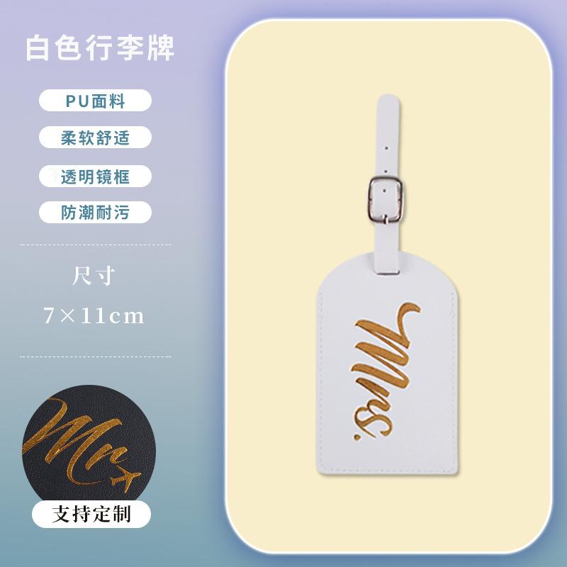 

ПУ кожа с бронзовым напылением oem кожа свадебные подарки Мистер. Мисс ID сумка держатель для паспорта багажная бирка кастомизация