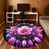 1pc Dreamcatcher, Roses Round Chair Mat Area Rug - Non-Slip, Floor Mat for Office, Bedroom, Ideal Home Decor Christmas Gift P0811483