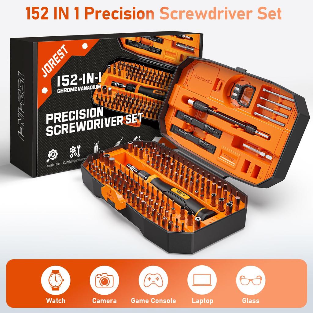 JOREST 152 In 1 Precision Screwdriver Magnetic Special Tool Screw Driver Torx T5 T6 T7 T8 T9 T10 Star Torx Screwdriver Set Is Suitable for iPhone