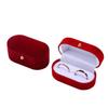 1PC Ring Box Jewelry Case Jewelry Display Organizer New Couple Double Slots Ceremony Gift Boxes Velvet Trinket Double
