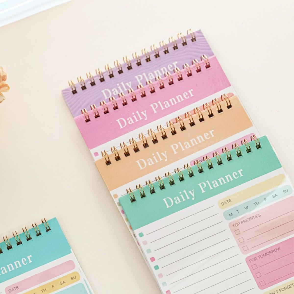 Customized A5 Coil Notebook: Student Planner for Daily English Schedule and Time Management