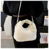 New plush messenger bag handbag texture fashion women's bag autumn and winter hair bag versatile niche chain handbag
