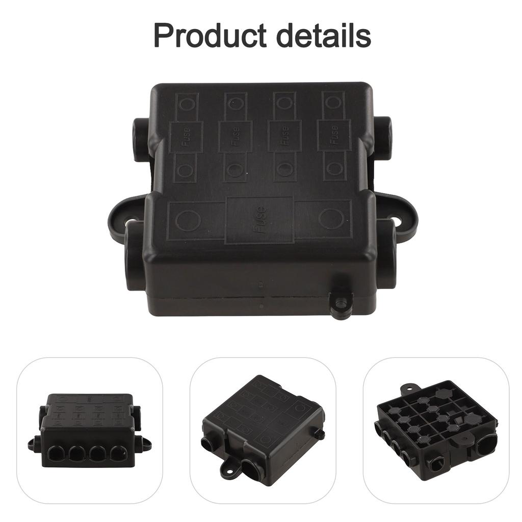 Multi Circuit Fuse Box for 12V/24V Applications 5 Way Power Protection with Secure Mounting Holes and Enhanced Safety Features