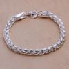 Pulseras de Plata de Ley 925 al por Mayor Joyería Cadena Mujer Dama Hombre 6mm 4MM Alta Calidad Regalo de San Valentín Hermoso Precio de Fábrica