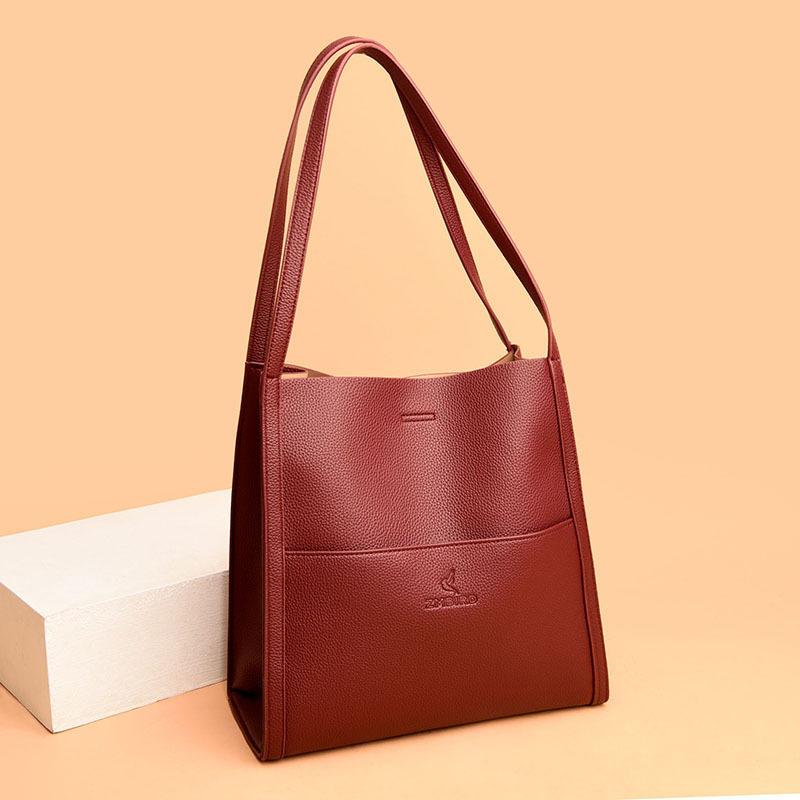 High Quality Shoulder Bag Simple Solid Color Tote Bag Shopping Bag Women's Bag Large Capacity Bag Women's Bag