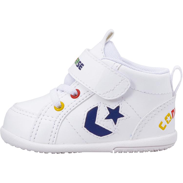 

Converse Mini Comfortable Versatile Supportive Mid-Top Walking Shoes Baby sneaker White 37300841 22.5