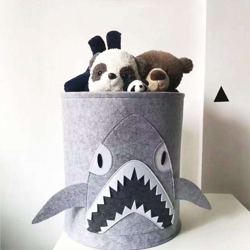 Мультяшная корзина для хранения с изображением льва и слона для детей Моющийся фетровый контейнер для игрушек и грязной одежды 790₽