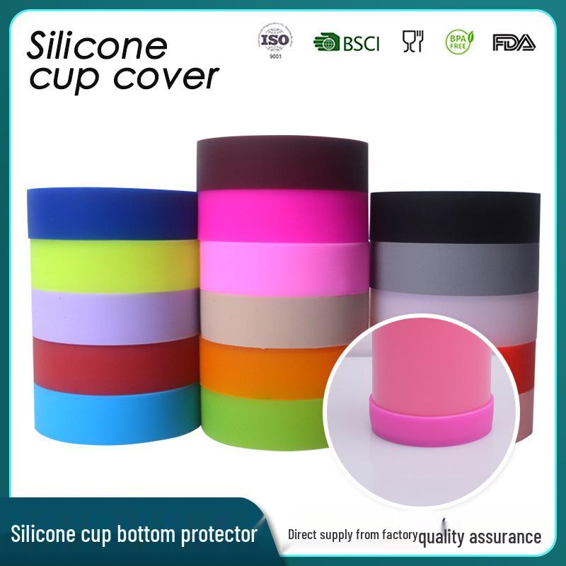 Silikon-Wasserflaschenhülle & Untersetzer - Verschleißfester Tassenbodenschutz