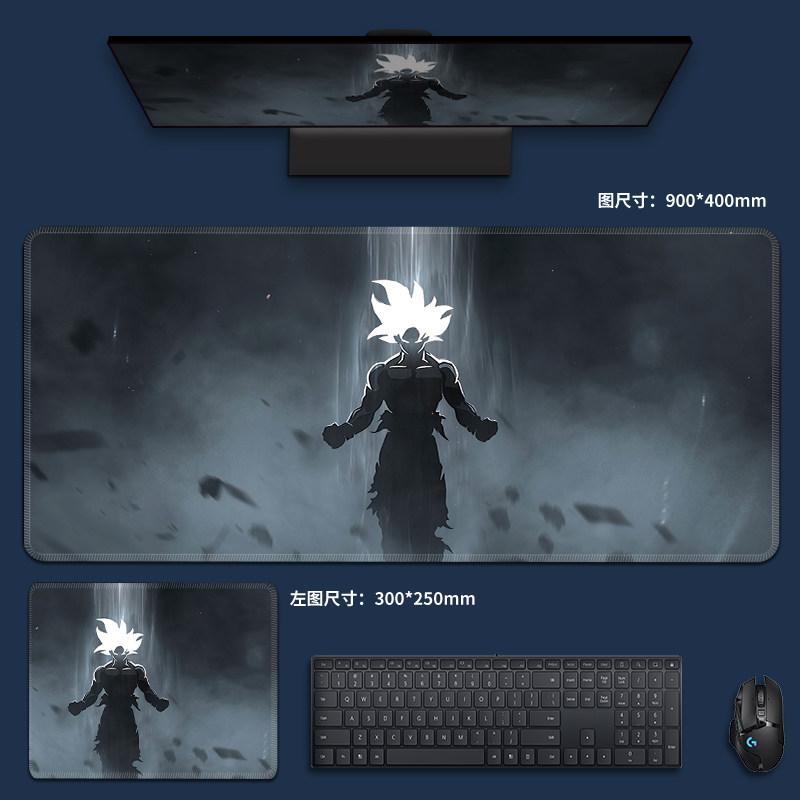 

Animation Non-slip Pad Game E-sports Special Table Mat Oversized Dragon Ball Computer Keyboard Pad Son Goku Leather Mouse Pad 30x60x0.2cm