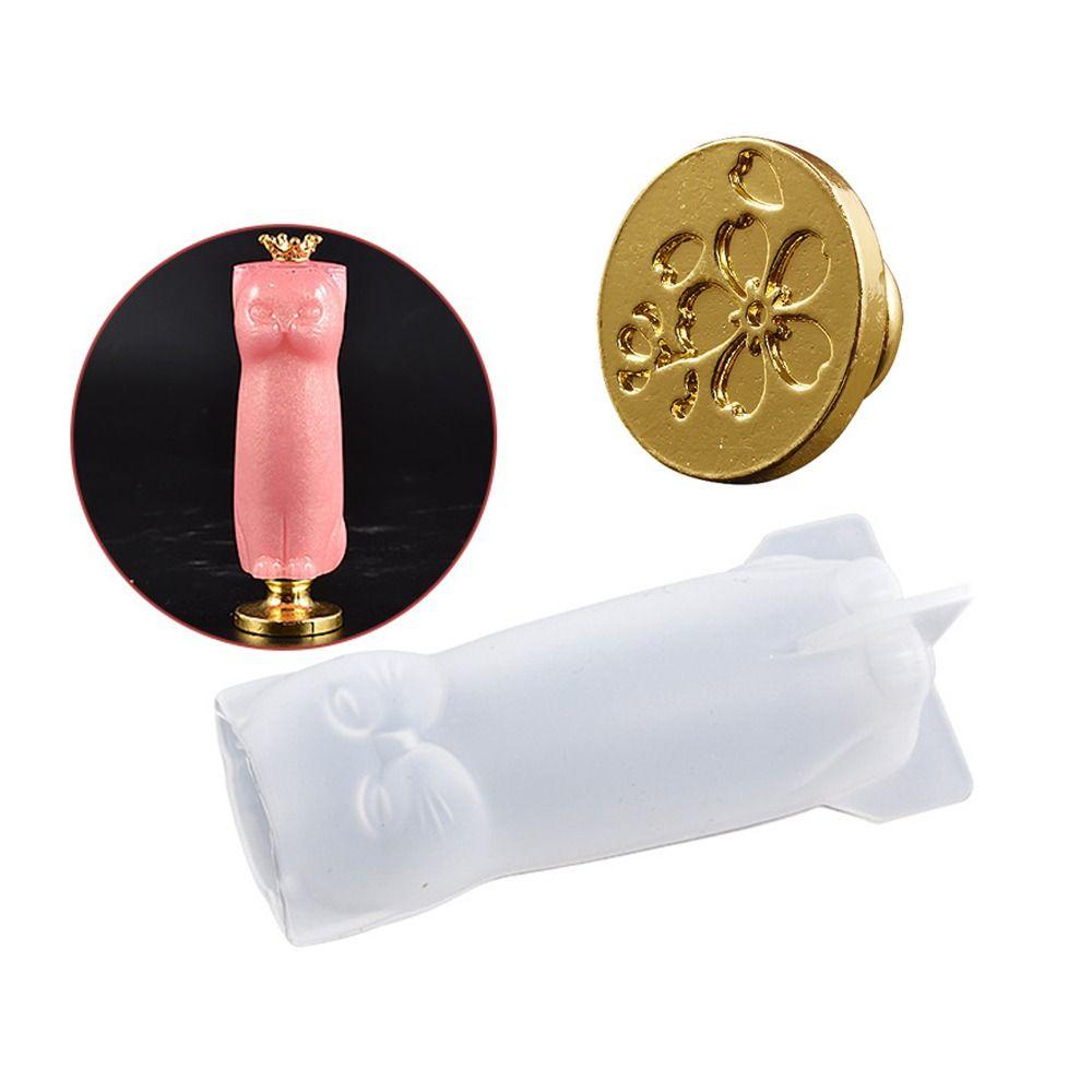 Casting Mould Scrapbooking Envelopes Wax Sealing Head Wax Seal Stamp Handle Mold Silicone Molds