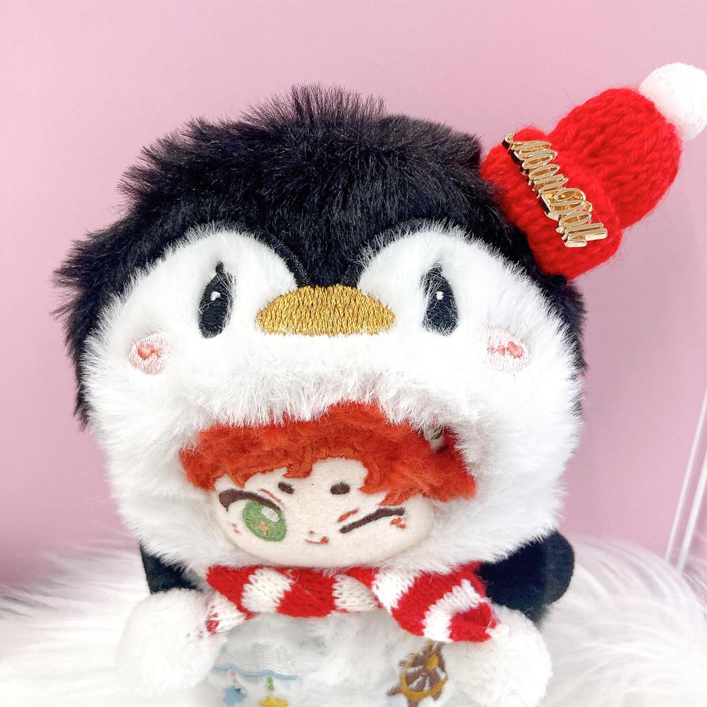 Fluffy Christmas Kigurumi for 10cm Penguin Plush Kigurumi Otaku Doll Kpopdoll Costume Clothes, Accessories, Activities, Mascot, [Used]
