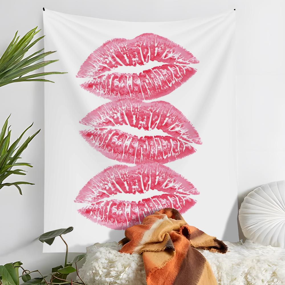 Valentines Day Kiss Tapestry Decoration Art Microfiber Background For Bedroom Living Bar Garden Outdoor Festival