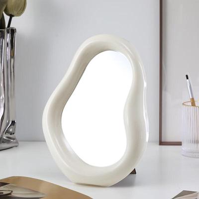 Oeny Irregular Cream Cloud Desktop Makeup Mirror