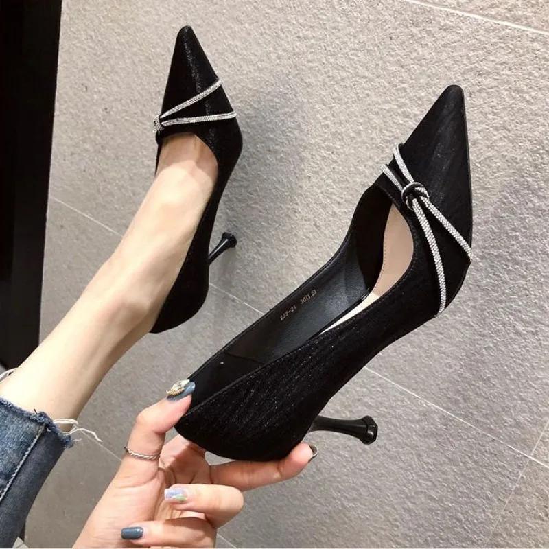 Fashion High Heels Shoes for Women Party Sexy Leather Casual Popular Stylish Luxury Brand Comfortable and Elegant Young Chic Woman Pumps