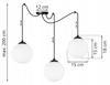 Stropní závěsná lampa Spider Ball černá LED 15cm