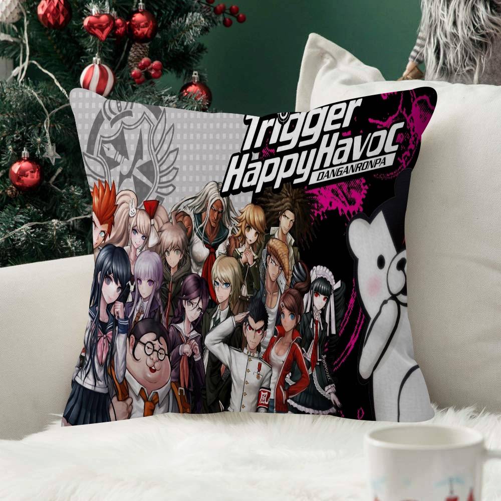Anime Danganronpa Fashion Decorative Pillowcase Throw Cover Pillow Case Cushion For Living Room Square Home Decor